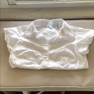 White Draper James Butterfly Sleeve Shirt